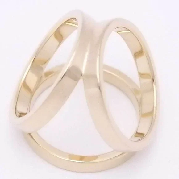 HERMES Scarf Ring Charm Light Gold Metal